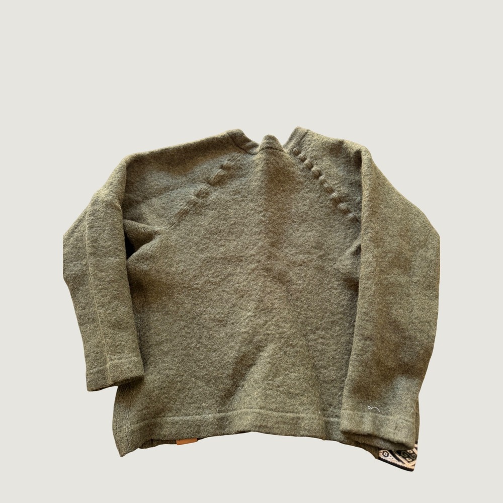 Paka Apparel Kids Royal Alpaca Wool Blend Crewneck Sweater Green Medium - Picture 7 of 7